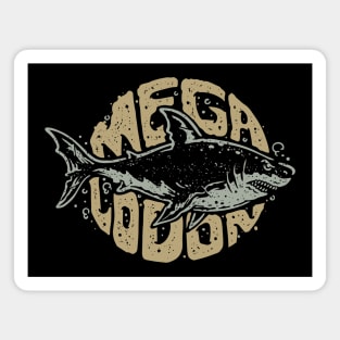 Megalodon word art Magnet